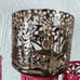 Fox Candle Pillar set In Forest Metal