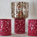 Fox Candle Pillar set In Forest Metal