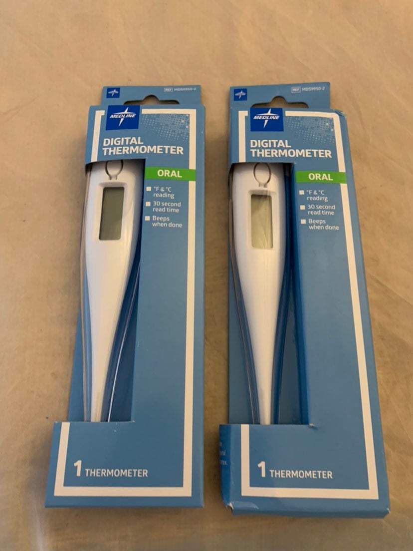 Set of 2 Medline Digital Oral Thermometer (NEW)