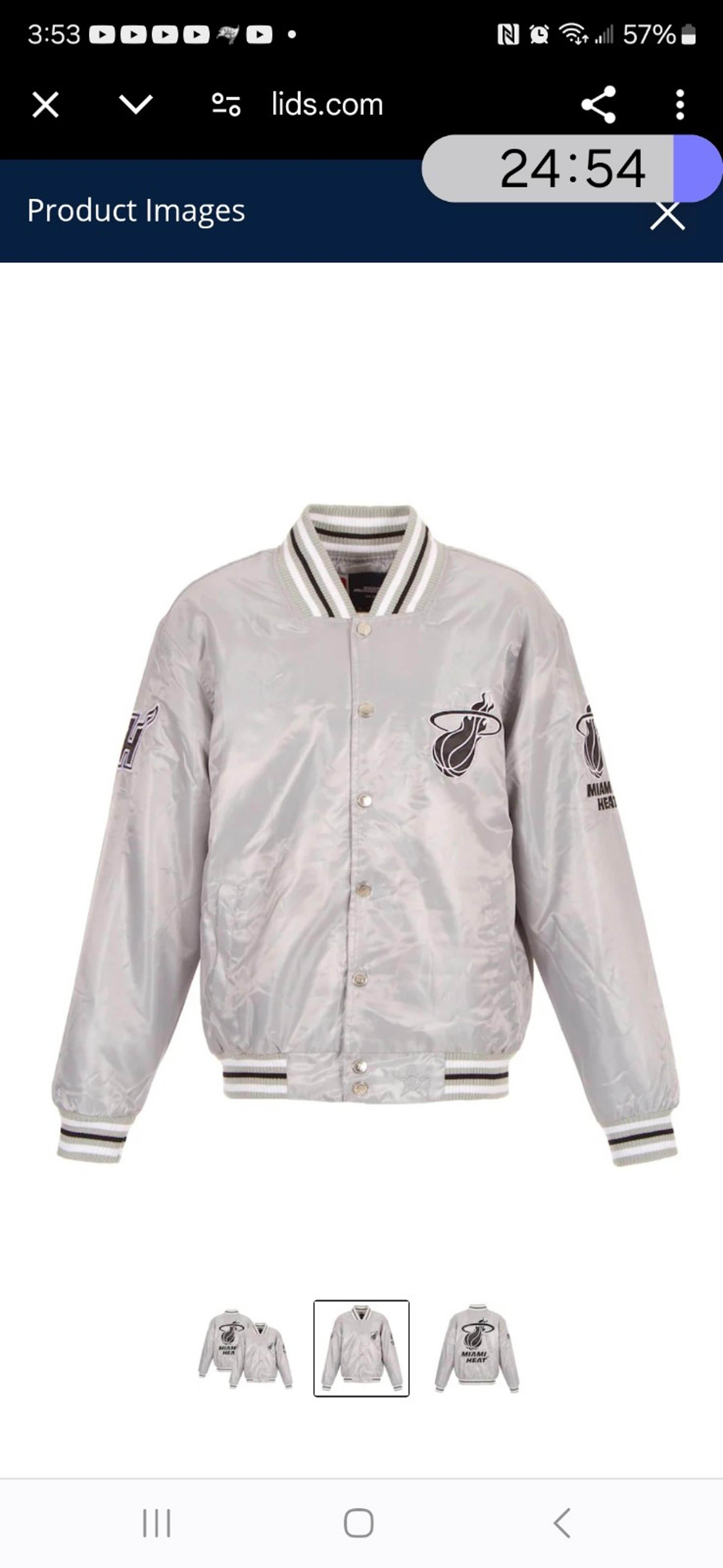 NBA Miami Heat Jacket by JH Designs Mens Size Large NEW