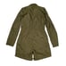 Diesel Black Gold Womens Parka Jacket Size XS Leather Trim Green