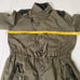 Diesel Black Gold Womens Parka Jacket Size XS Leather Trim Green