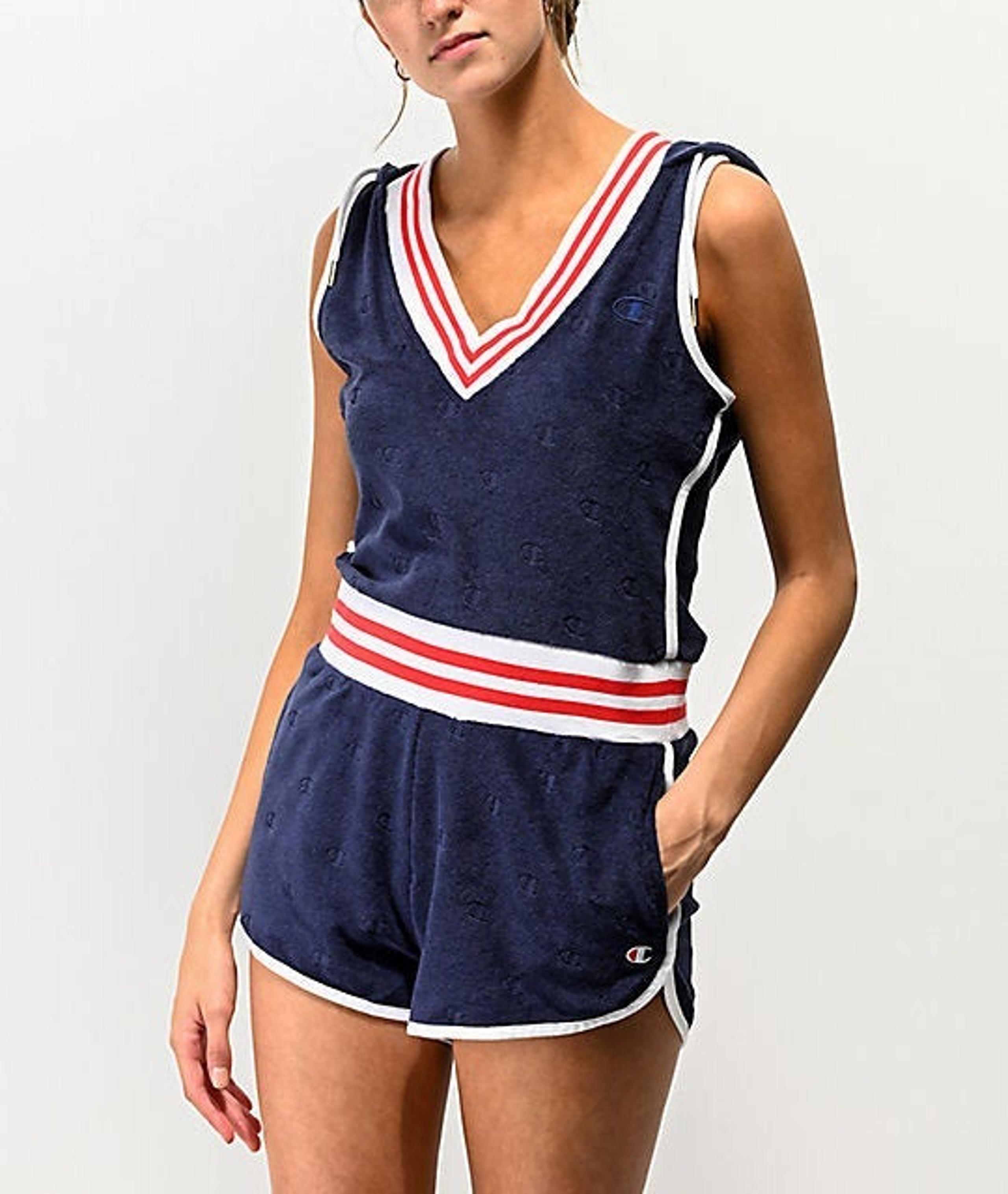 NWT Champion Romper Monogram Hoodie S