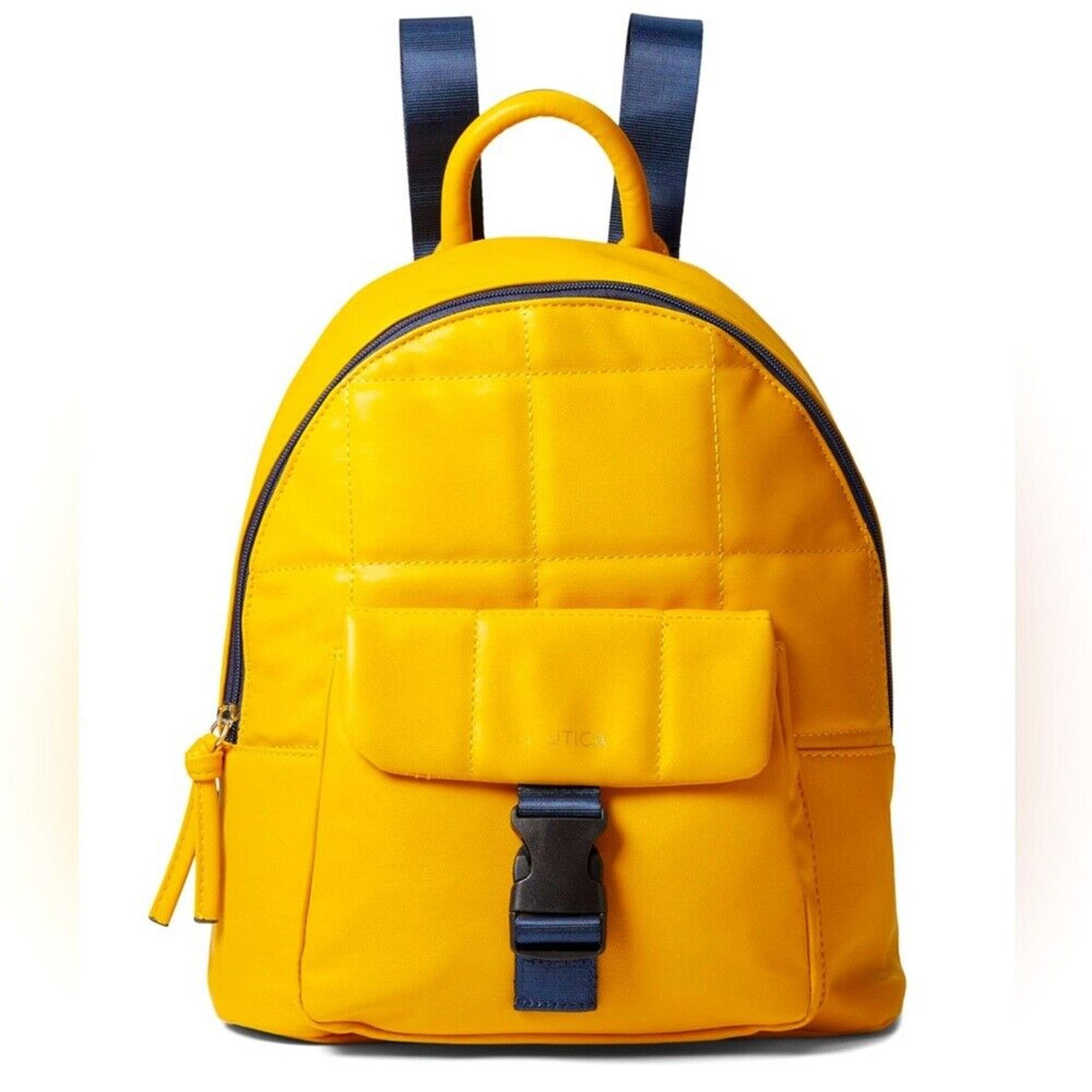 Women’s Bag NAUTICA Puff N Stuff Backpack Cornbread (Yellow) PVC AUTHENTIC New