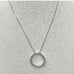 Zales Sterling diamond eternity circle necklace