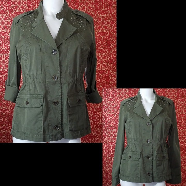 NEW STYLE & CO green jacket XS