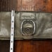 Coach Authentic Large Metallic Green Wristlet Wallet Patent Leather With Buckle