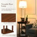 USB Charging Ports Shelves Floor Lamp Bedside Desk Light Lamp L4