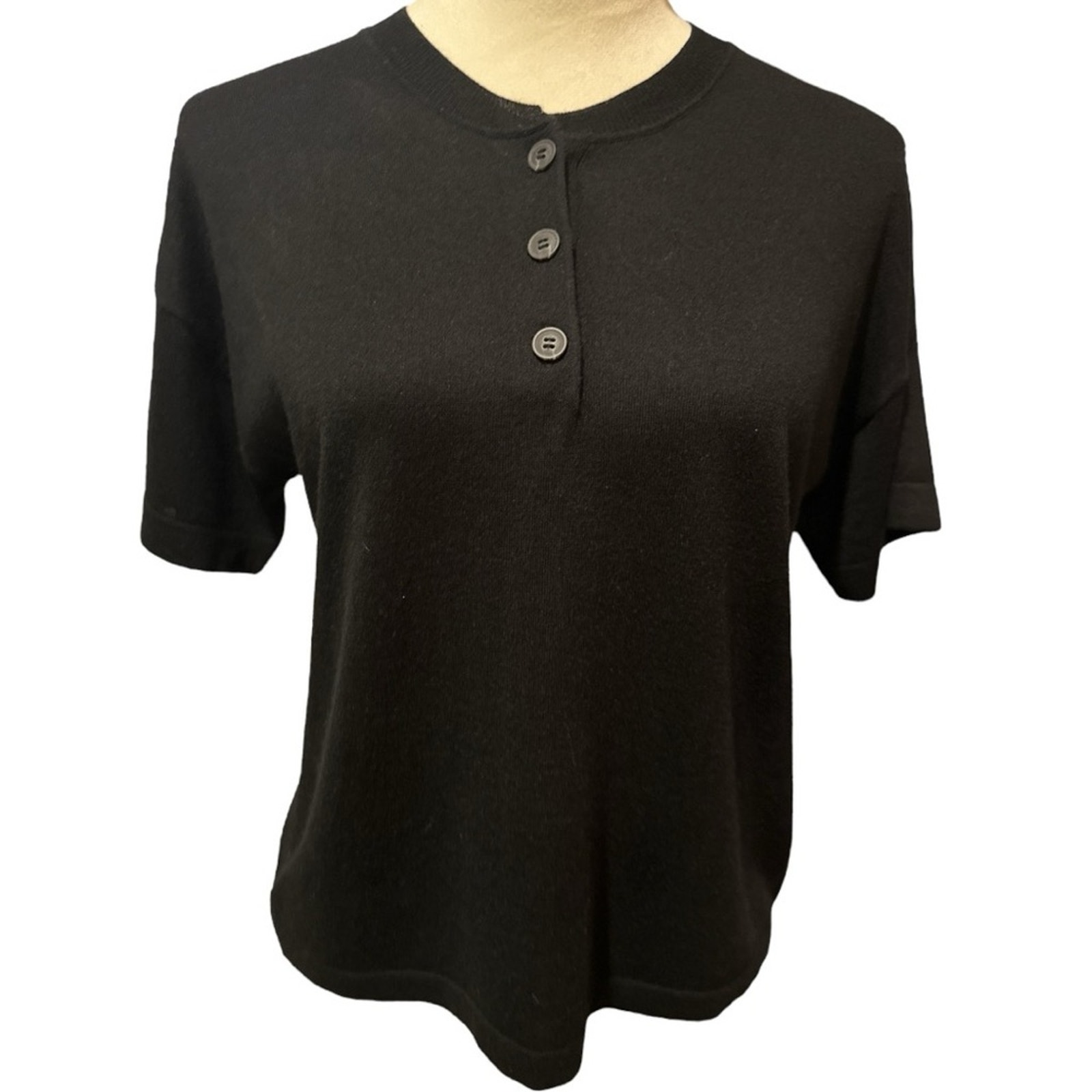 NAADAM Silk & Cashmere Button Tee Size XS