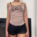 Italian Designer - Vintage 2000s embroidered flower baby tank (XS/S)