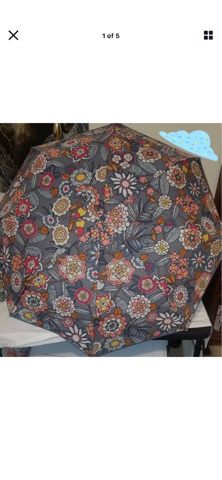 New Vera Bradley Umbrella Tropical Eveni