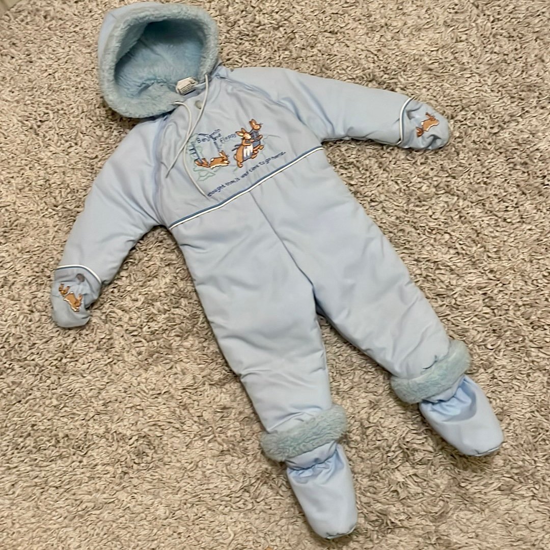Vintage Beatrix Potter by Quiltex Snow Suit, Size 24 Months