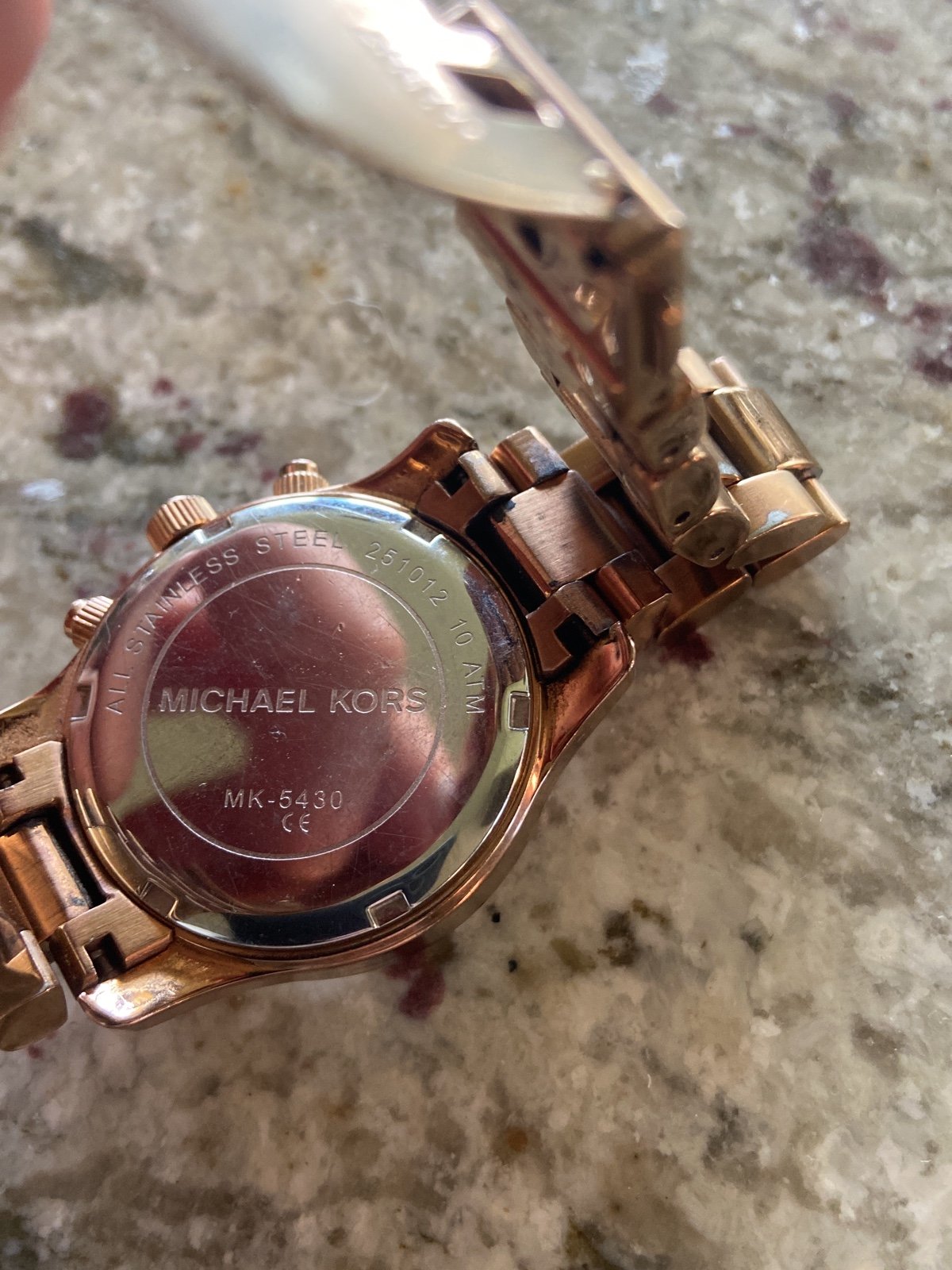 michael kors watch runway rose gold