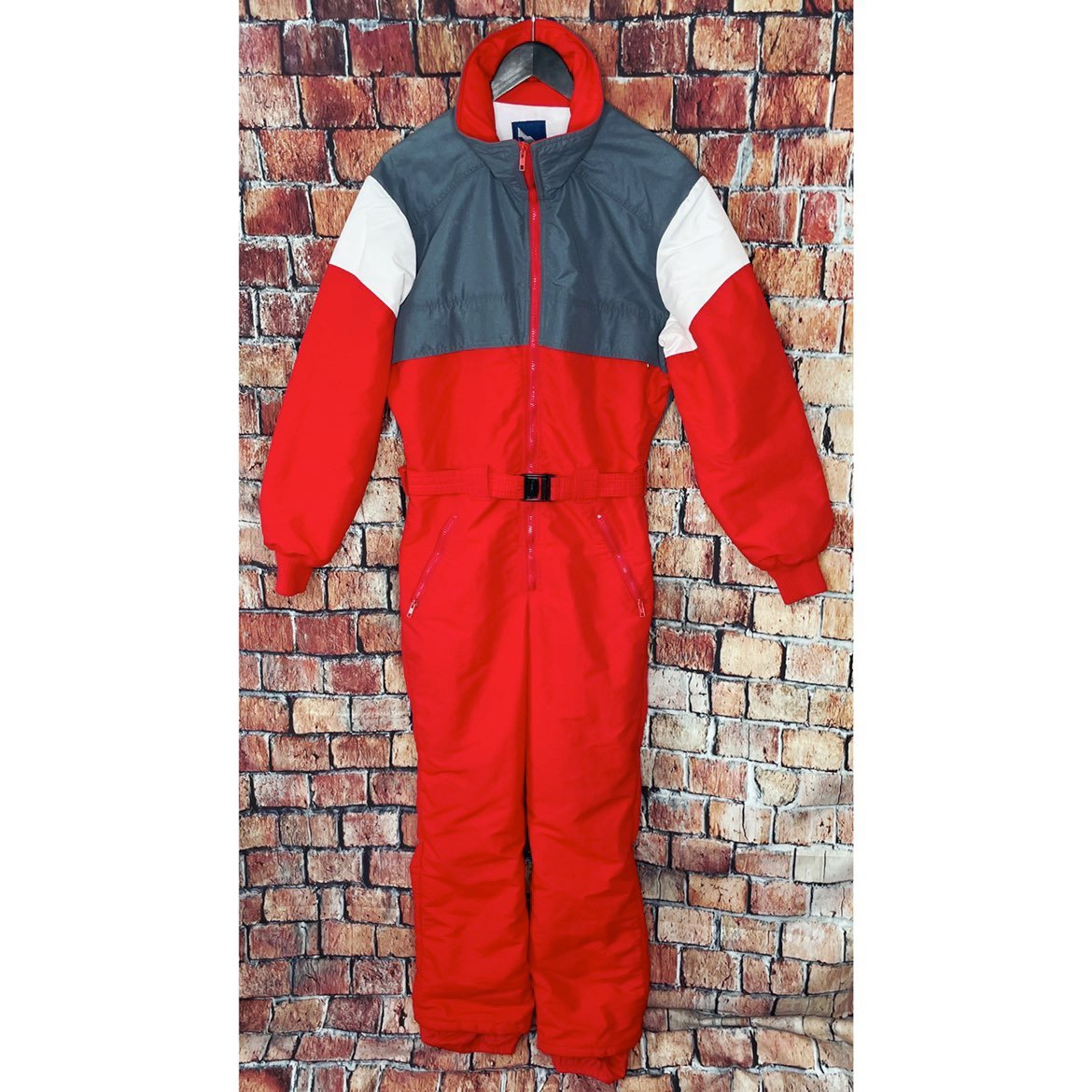 Vtg 80s Serac Tactel One Piece Ski Suit Snow Bib Snowsuit Retro Women’s 40 US 8