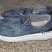 Hey Dude Wendy Rise Platform Shoes in Rivet Onyx Grey Size 7.5