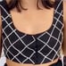 Metallic Rhinestone Quilted Vest black and white Brand Blue B size small.