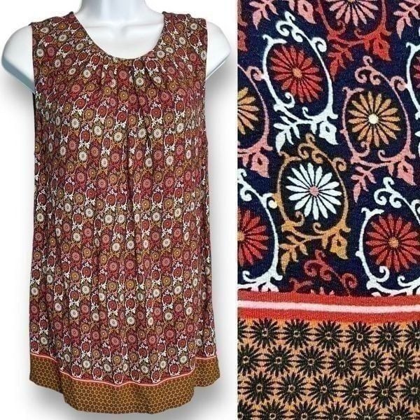 Anthropologie Vanessa Virginia Printed Sleeveless Blouse Women’s Large