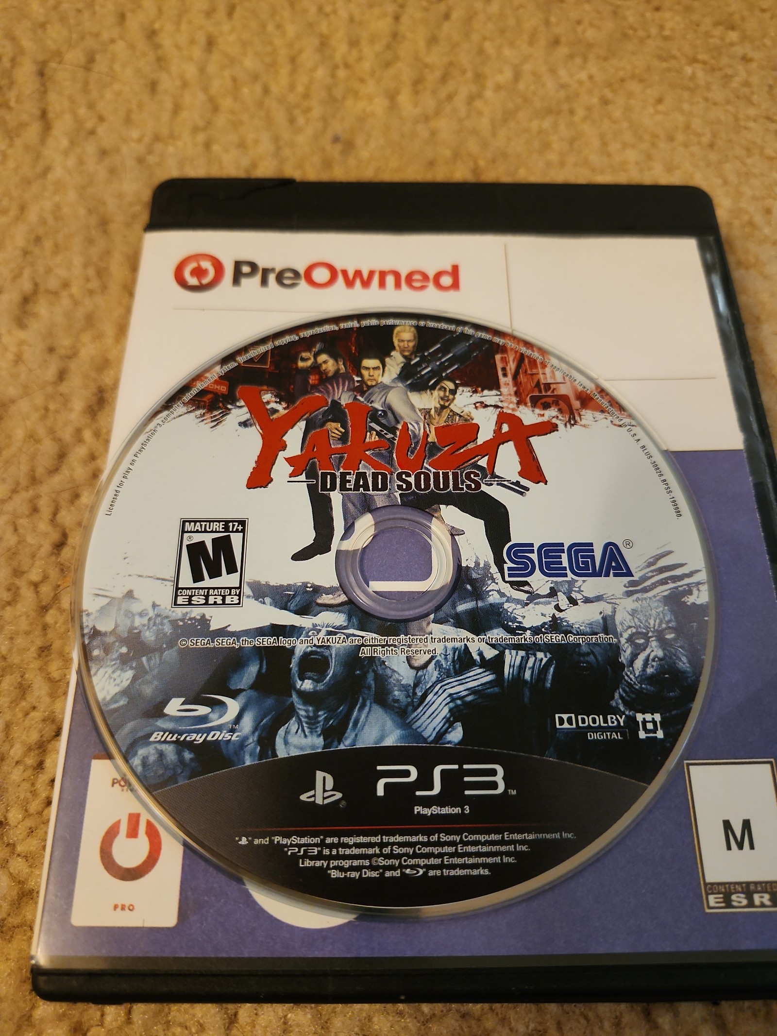Yakuza Dead Souls - PS3 - Loose