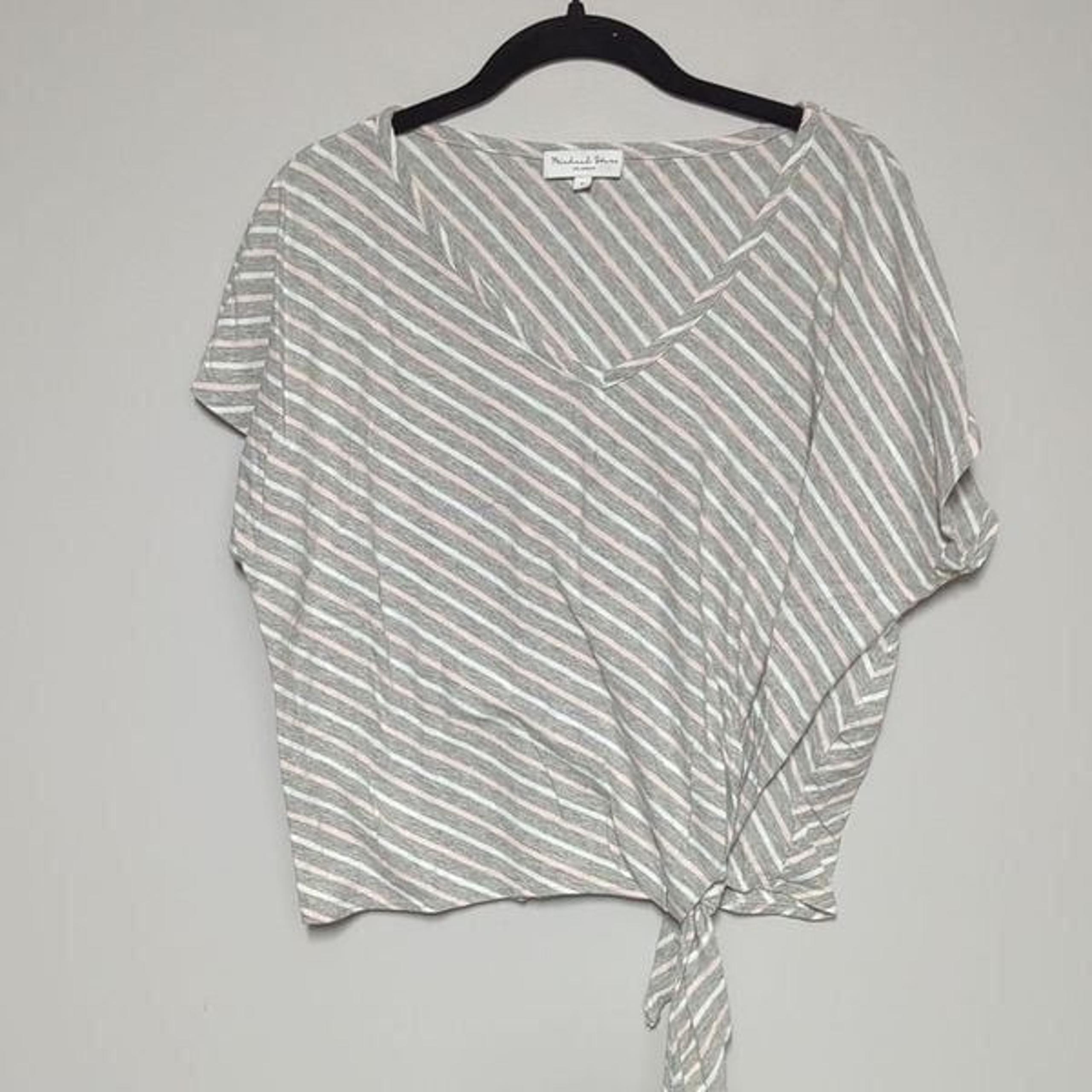 Michael Stars Striped V Neck Blouse