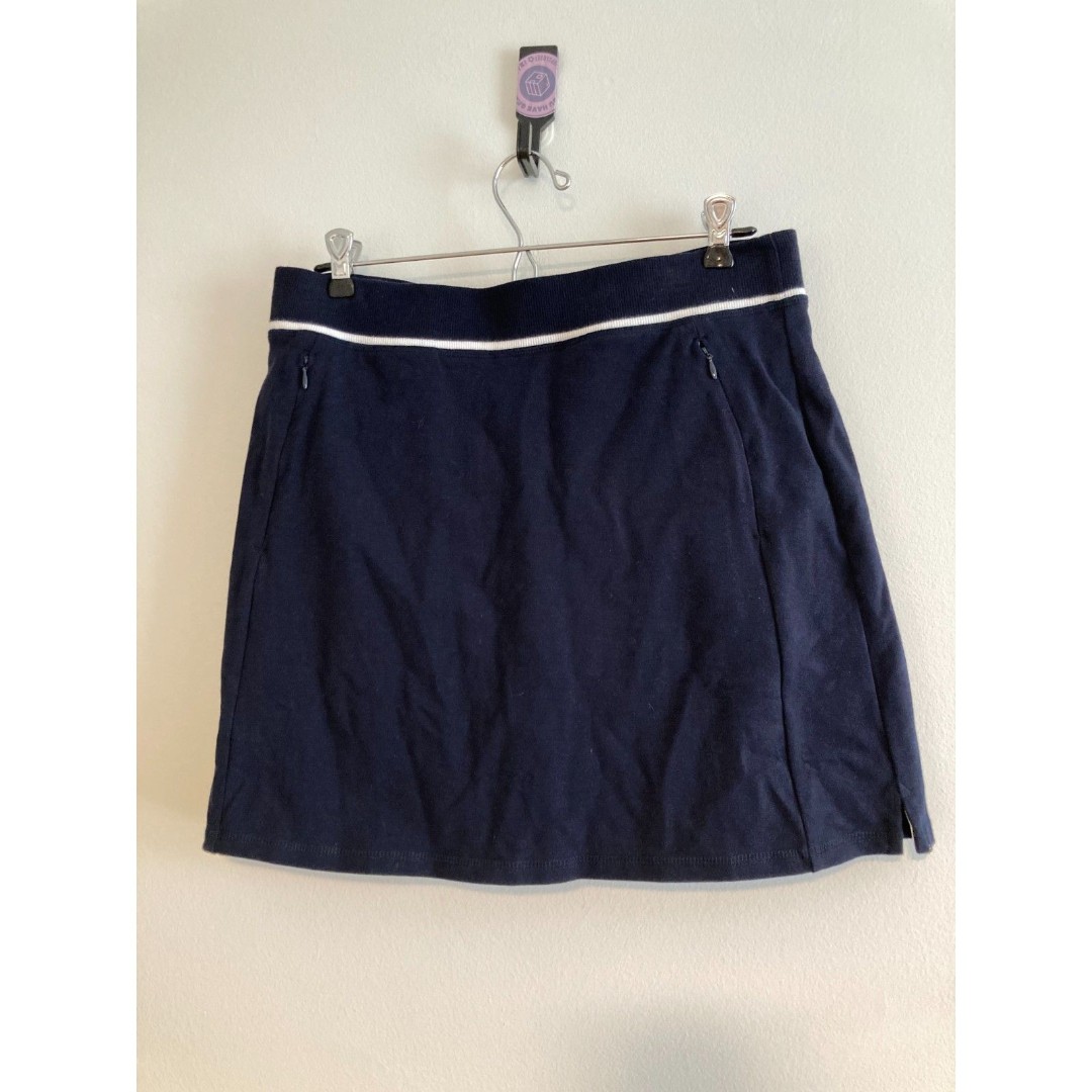 Talbots Woman Everyday Skort Contrast Detail Navy & White Size M