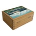 Decorated Storage Box Seaside Ocean Sailing Boat Wooden Jewelry Trinket Keepsake