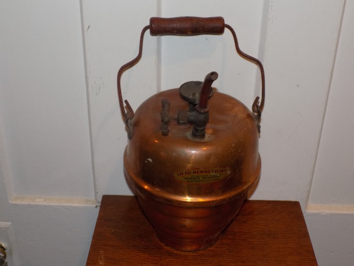 Vintage Otto Bernz Co. Inc. Copper Oil Container