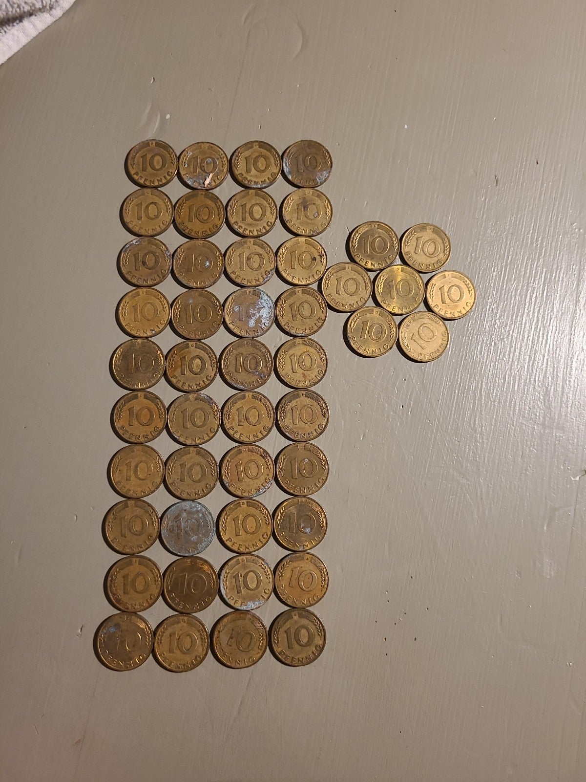 (47 in total) 10 Pfennig 1950 German coin