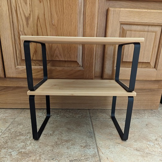 Cabinet Organizer Shelf, Set of 2 Kitchen Counter Shelves, Kitchen Storage