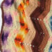Crochet Handmade Zig Zag Afghan Lap Throw Blanket Approx. Size 62 x 44 Chevron