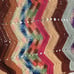 Crochet Handmade Zig Zag Afghan Lap Throw Blanket Approx. Size 62 x 44 Chevron