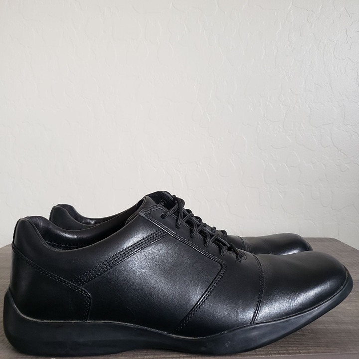 Timberland Genuine Leather Lace Up Oxford Dress Shoes Solid Black Size Men's 10