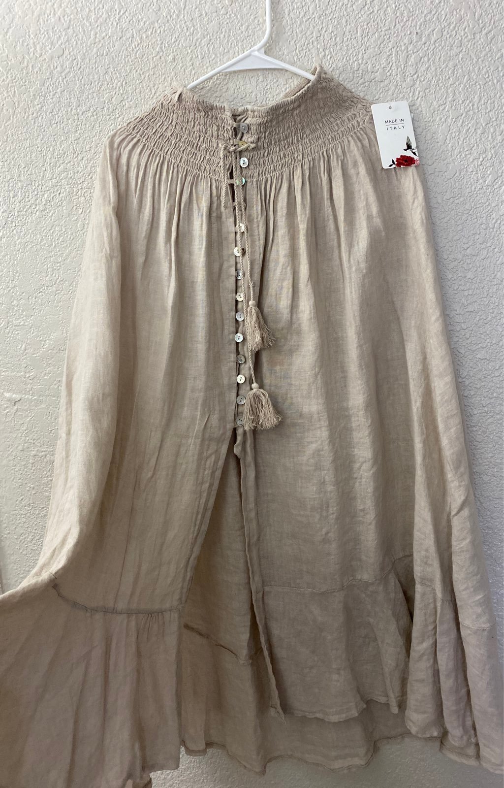 Long linen skirt