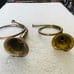 Vintage Gold Metal Brass Lot of 2 Decor French Horn Band Instrument
