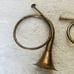 Vintage Gold Metal Brass Lot of 2 Decor French Horn Band Instrument