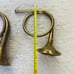 Vintage Gold Metal Brass Lot of 2 Decor French Horn Band Instrument