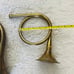 Vintage Gold Metal Brass Lot of 2 Decor French Horn Band Instrument