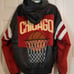 vintage 90s chicago bulls basketball hooded varsity leathe r jacket