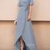 A-line V-Neck Asymmetrical Chiffon Bridesmaid Dress With Bow Pleated #190703