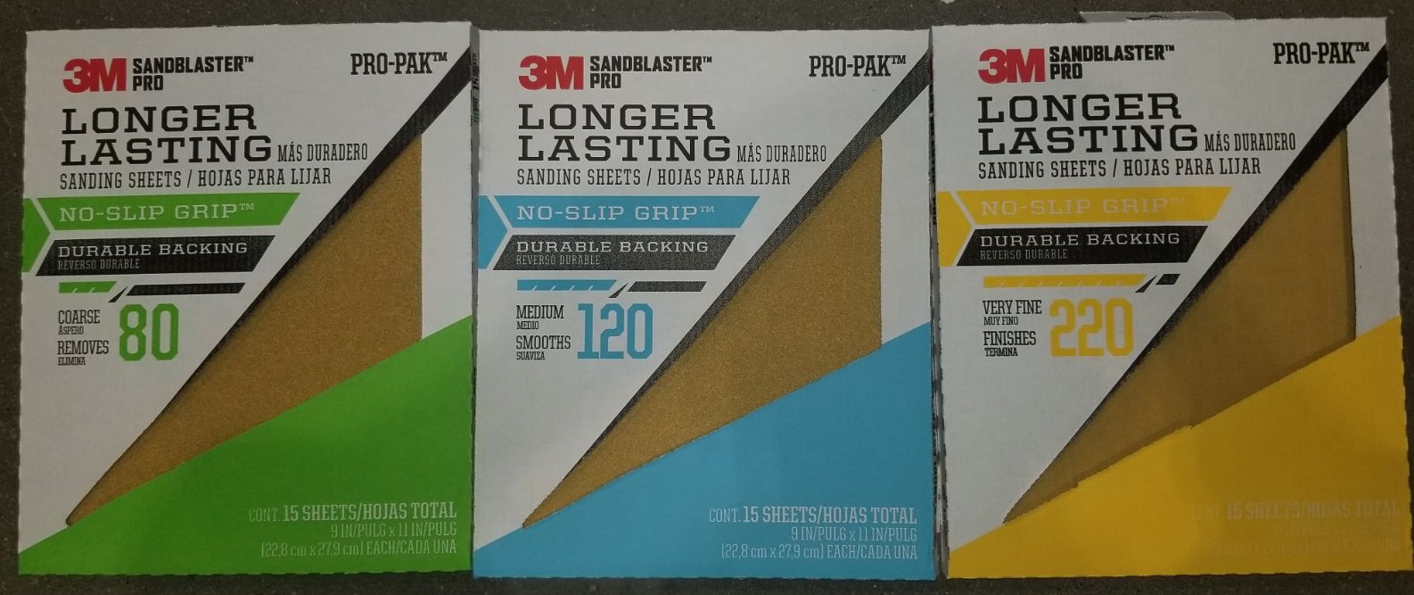 3M Sandpaper Lot of 45 sheets
