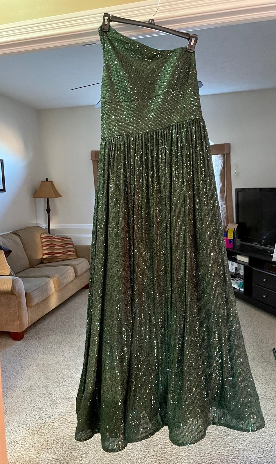 Green Sequin Formal Dress