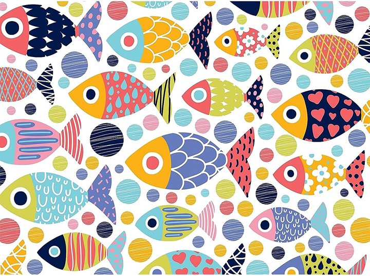 5D Colorful Fish Diamond Painting Kits for Adults 16x12inch