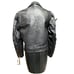 VTG Gino Leathers Motorcycle Leather Jacket Women’s 40R Black Full Zip Belt 1989