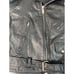 VTG Gino Leathers Motorcycle Leather Jacket Women’s 40R Black Full Zip Belt 1989