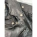 VTG Gino Leathers Motorcycle Leather Jacket Women’s 40R Black Full Zip Belt 1989