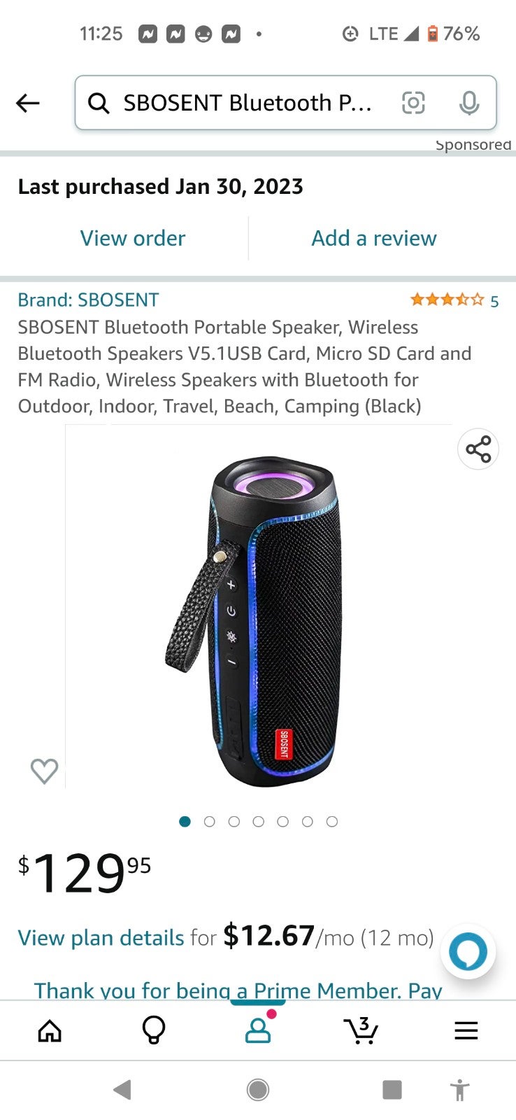 Black Bluetooth speaker
