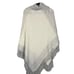 Mia & Tessa White & Gray Cape Cowl Neck Tassel Knit Poncho Women Sz OS