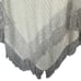 Mia & Tessa White & Gray Cape Cowl Neck Tassel Knit Poncho Women Sz OS