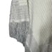 Mia & Tessa White & Gray Cape Cowl Neck Tassel Knit Poncho Women Sz OS