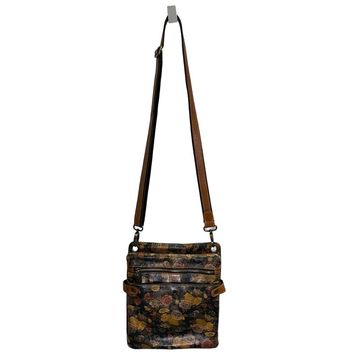 Patricia Nash Multicolor Floral Pattern Leather Crossbody Bag Adjustable Strap