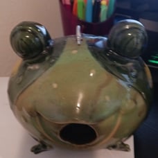 Vintage ceramic birdhouse